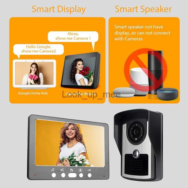Videoportero, Videoportero de 2 Cámaras, WiFi 1080P 2 Monitores para Puerta  de Casa(#1) : : Bricolaje y herramientas