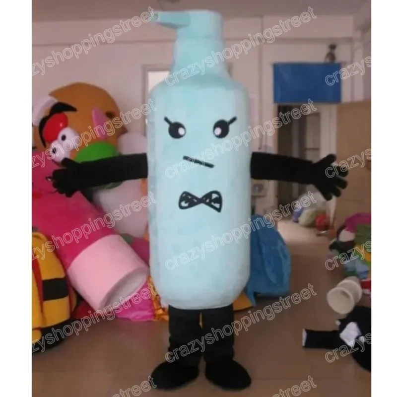 Halloween Blue Bottle Mascot Costume High quality Cartoon Character Outfits Christmas Carnival Dress suits Adults Size Birthday Party Outdoor Outfit