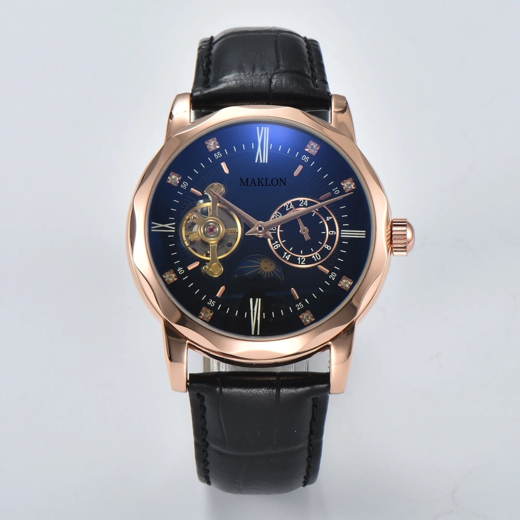 Pin gesp automatisch mechanisch Horloges designer luxe herenhorloge klassiekers Hollow Out mannen rose gouden horloge mechanische mode horloges van hoge kwaliteit