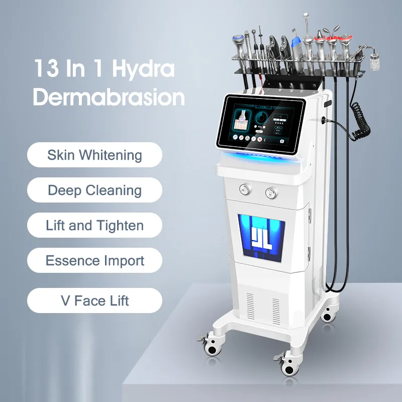 Vertical 13 en 1 multi-fonctionnel Hydro Dermabrasion soins de la peau Aqua Peel rajeunissement de la peau lifting pores nettoyant raffermissement de la peau rajeunissement de la peau Machine de beauté