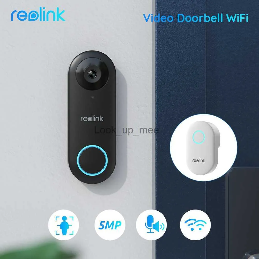 Dörrklockor Reolink 2K+ Video Doorbell WiFi Smart Outdoor Home Video Intercom Human Detection Wired Door Bell Poe med Chime Support Alexa HKD230918