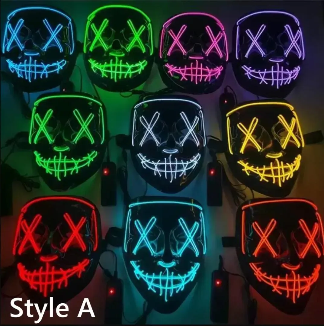 Demon Slayer EL Wire Festival Mask Kimetsu No Yaiba Characters Cosplay ...