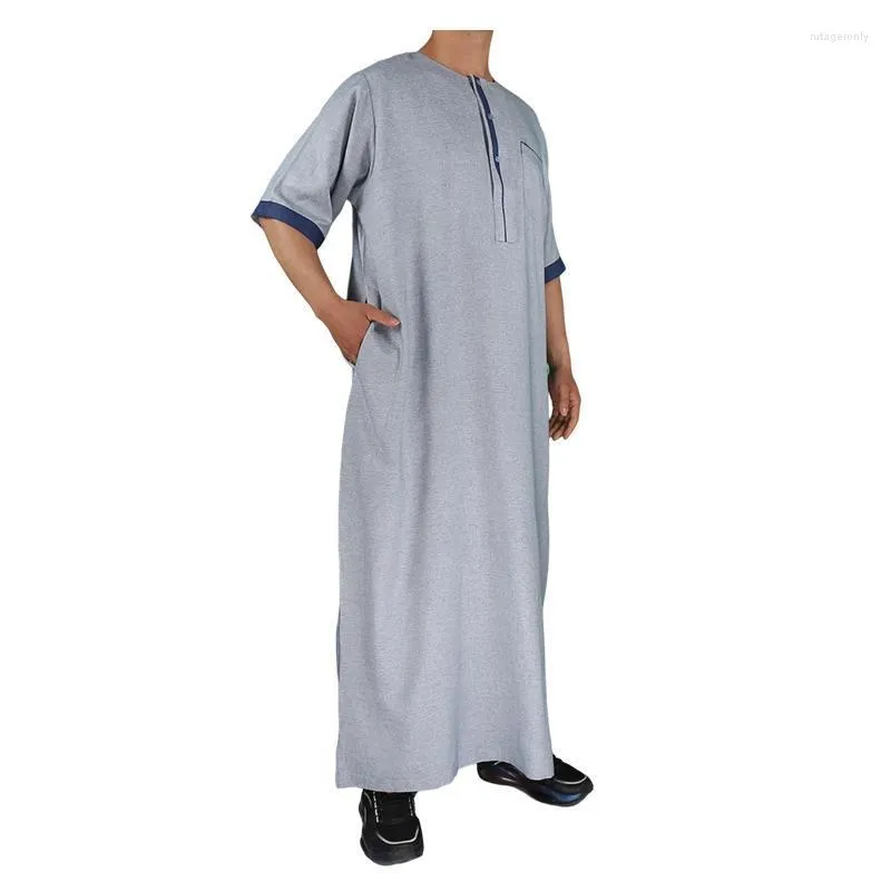 Ropa Etnica Venta Al Por Mayor Thobe Arab Men Robe Marruecos Algodon Y Lino Fabrica De Manga Corta Hombres Musulmanes De 140 88 DHgate