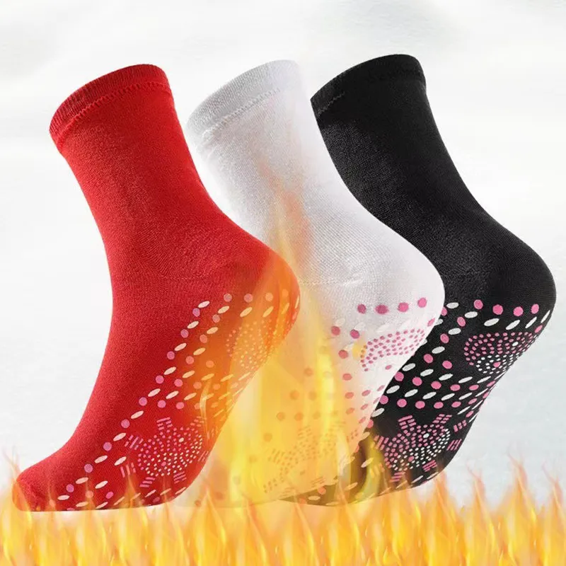 Inverno auto-aquecimento meias quentes meias térmicas mulheres homens meias de algodão ao ar livre anti-frio casual meia unisex clássico meia