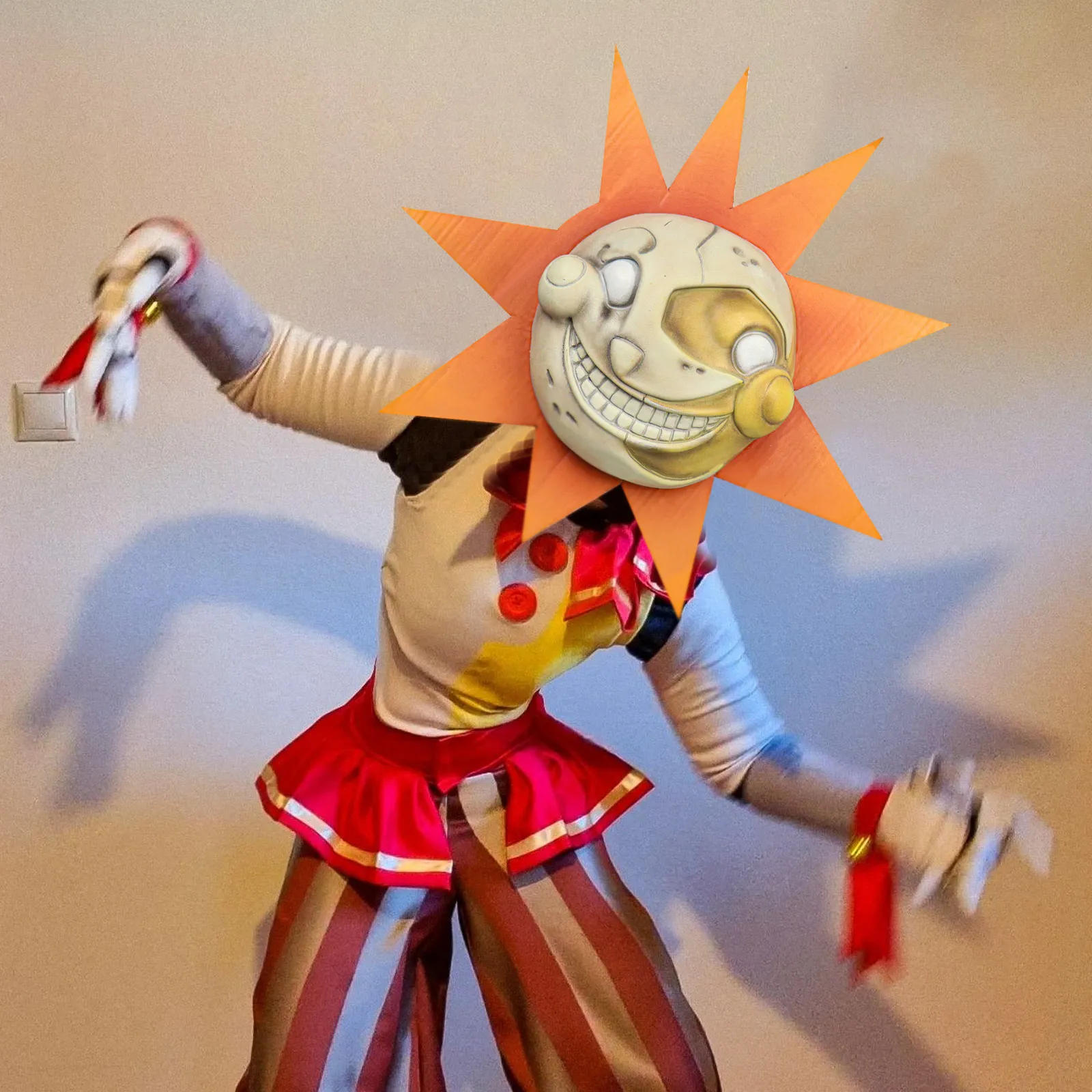 Sun Mask Security Breach Cosplay Prop Halloween Costume Sundrop