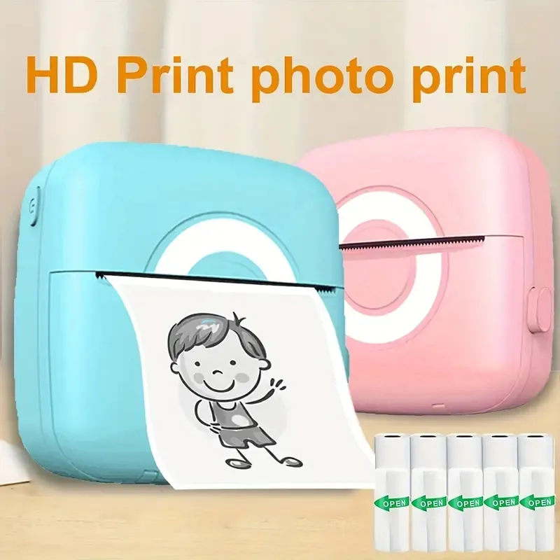 Portable Instant Photo Printer: Print Black & White Photos On-the-Go with Android & iOS!