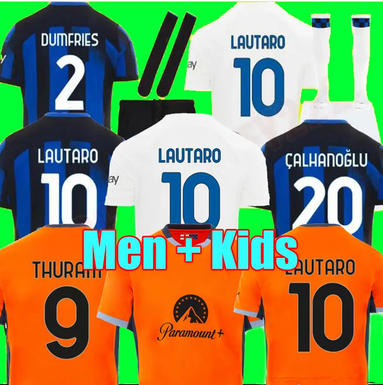 23 24 Lautaro Thruam Soccer Jersey 2023 2024 Barella Cuardado SanchesAlexis Third Milans Calhanoglu Mkhitaryanユニフォーム