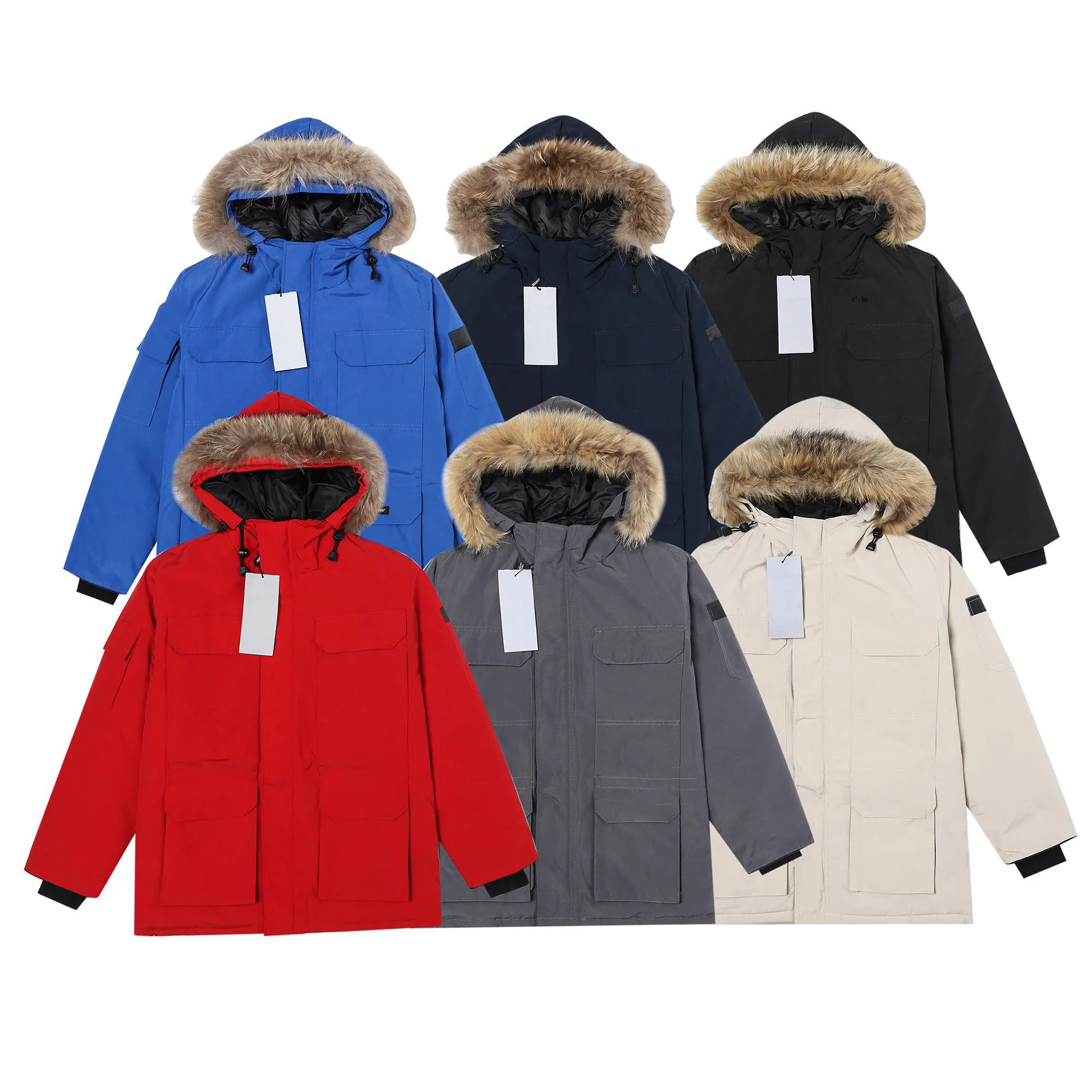 jaqueta de inverno masculina designer jaqueta puffer 08 modelo expedicionário parkas jaqueta bomber unissex elegante casal versátil com capuz gola de pele de lobo casaco destacável