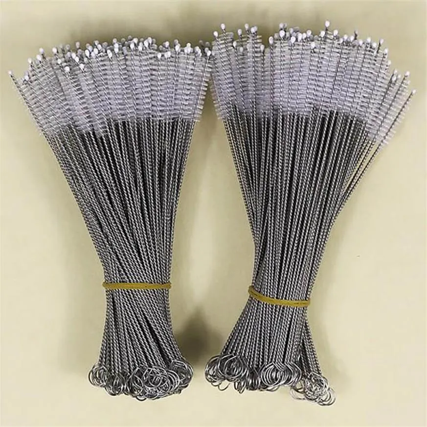 Stainless Steel Nylon Straw Cleaner Cleaning Brush For Drinking PipeTube Baby Bottle Cup Household Cleaning Tools 175 30 5mm DHL H267H