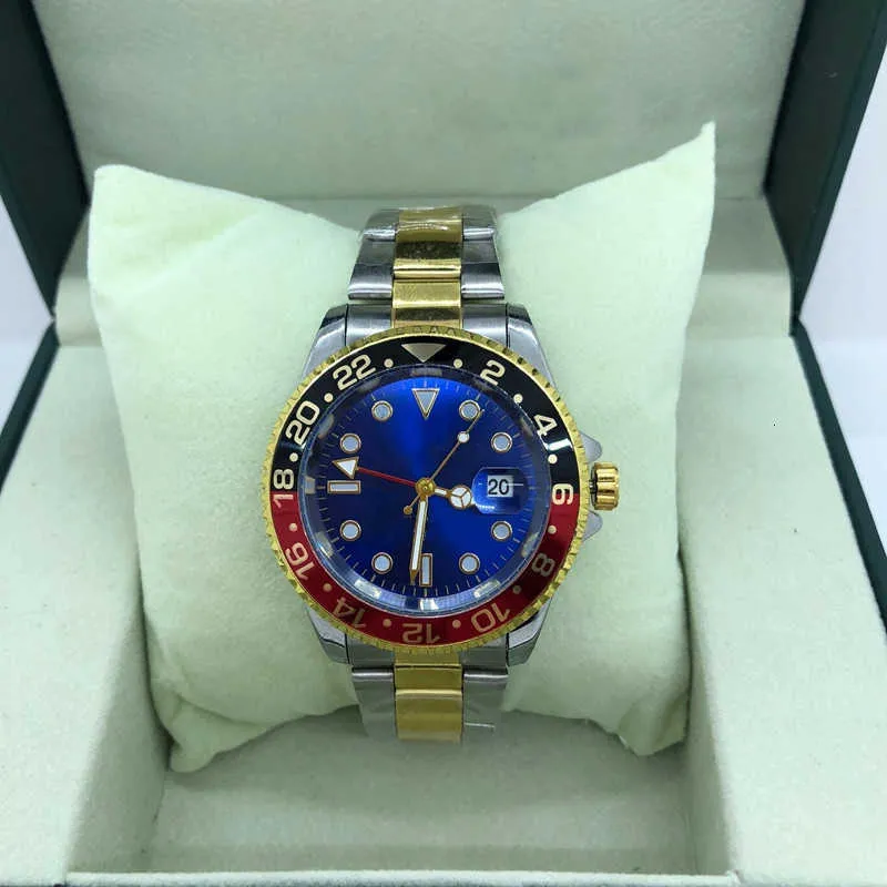 Designer roll Top Watch for Man and Woman Quartz Watch Lao Brand Four Pin GMT Men's rostfritt stål vattentätt