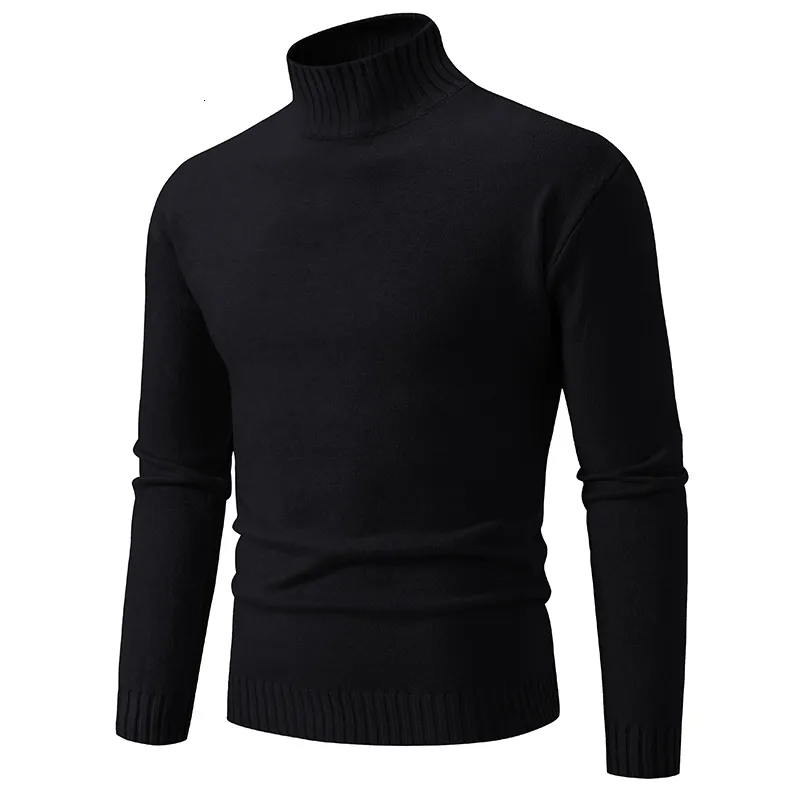 Herrtröjor smala tomma toppar män höst vinter mockneck långärmad pullover tröja blus topp god kvalitet vår hösten pullover man 230918