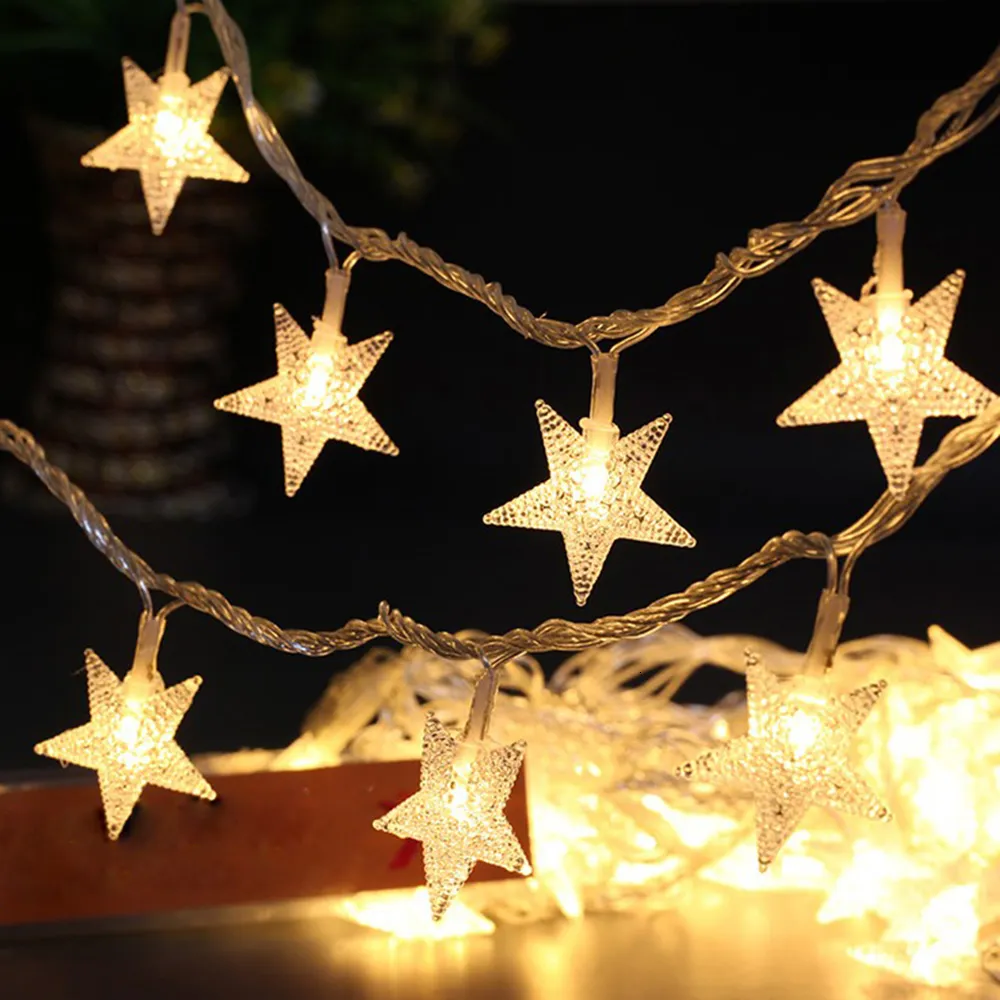 Altre forniture per feste per eventi 15m3m6m10m LED Star String Lights Ghirlanda di Natale Batteria Alimentata tramite USB Tenda da matrimonio Lampade da fata per la casa 230919