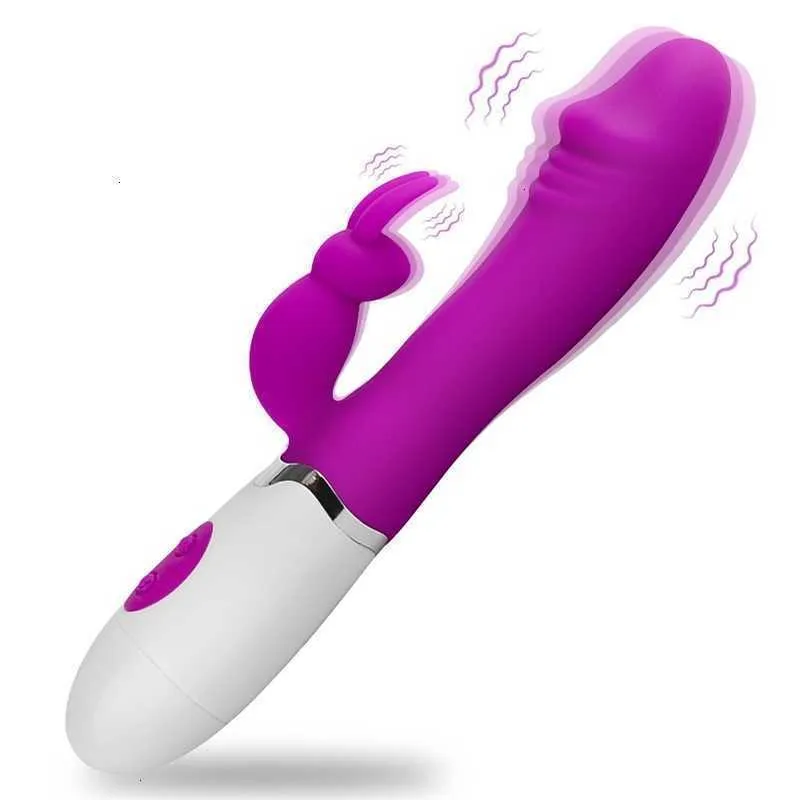 Adult Massager Rabbit Vibrators Vagina g Spot Clitoris Nipple Dual Stimulator Vibration Silicone Waterproof Adults Masturbators