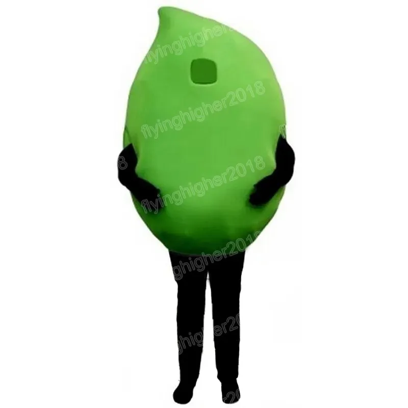 Halloween verde limão mascote traje adulto tamanho dos desenhos animados anime tema personagem carnaval unisex vestido de natal fantasia desempenho vestido de festa