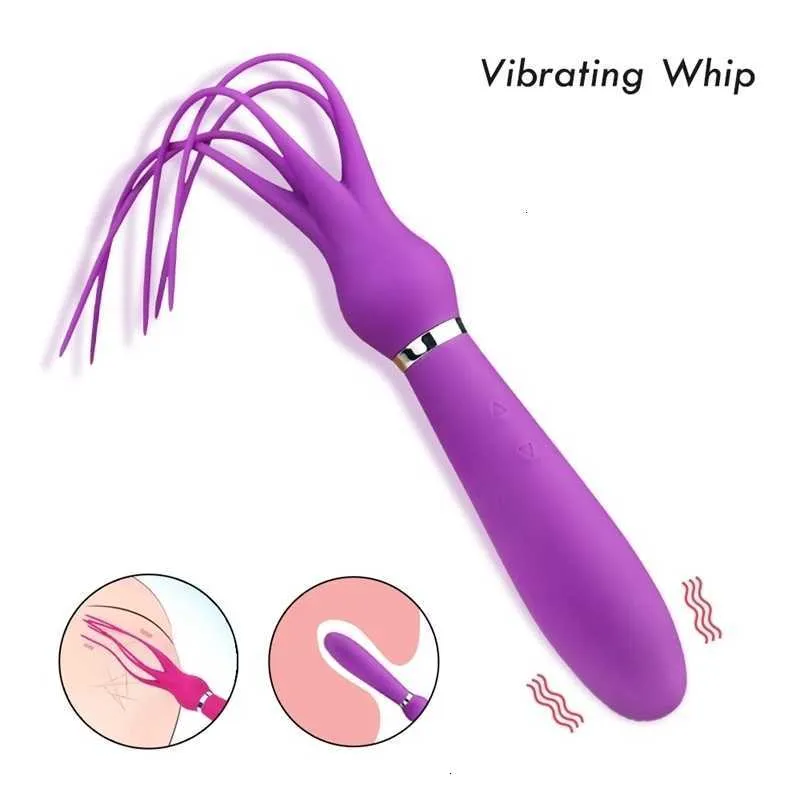 Brinquedo sexual massageador 9 frequência sm chicote ddual-motor polvo vibrador clitóris plugue anal estimulador feminino para homens adultos loja