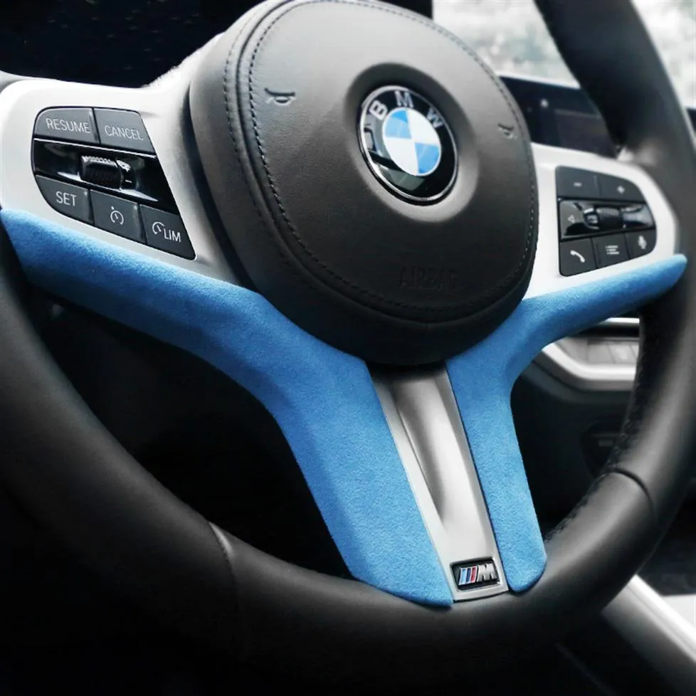 Couverture de volant intérieur de voiture en Alcantara, pour BMW G30 G32 G38 G20 G28 G29 G11 G12 G05 G01 G02 F40 Z4 6GT série 3 X3 X4 X5275y