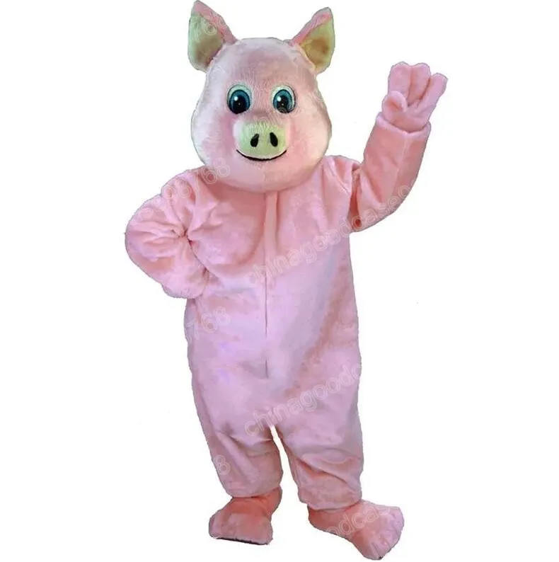 Desempenho rosa porco mascote traje de alta qualidade halloween natal fantasia vestido de desenho animado personagem roupa terno carnaval unisex adultos outfit