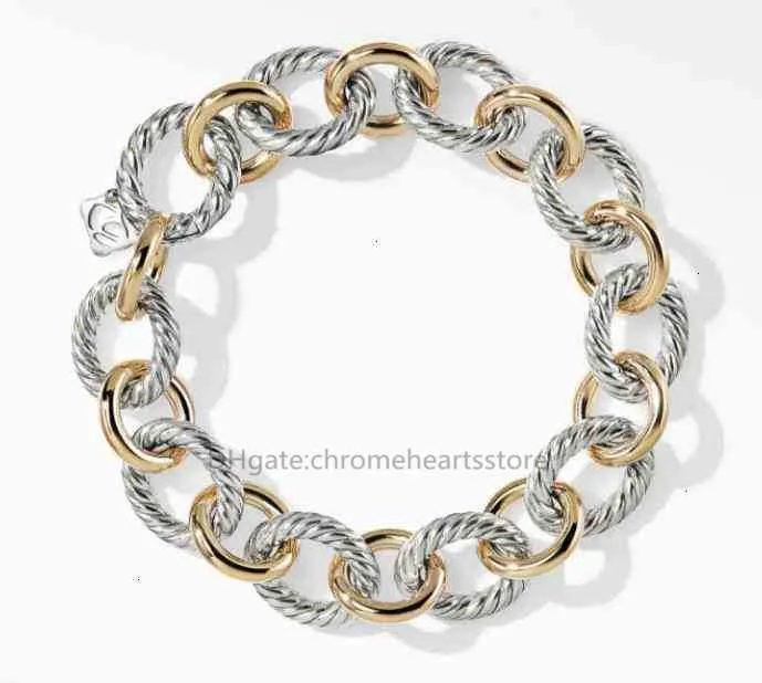 Bracelet Dy x Bracelet Sliver Gold Double Twisted Bracelets Hommes Bracelet Bijoux Fil Croix Femmes Mode Tendance Platine Plaqué Couleur Chanvre Bague Ouverture Bijoux 7 10MM