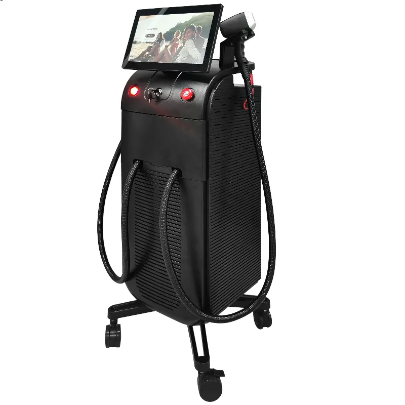 Vertical 3 in 1 Professional Diode Laser Machine Permanent 3 Waves 755 808 1064 808 Laser Hair Removal Beauty Instrument