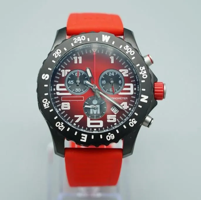 U1 Top AAA Bretiling Luxe herenhorloge Japan SuperQuartz Endurance Pro Chronograph Navitimer Avenger Hurricane Red Rubber 1884 Horloges Saffierhorloge J28