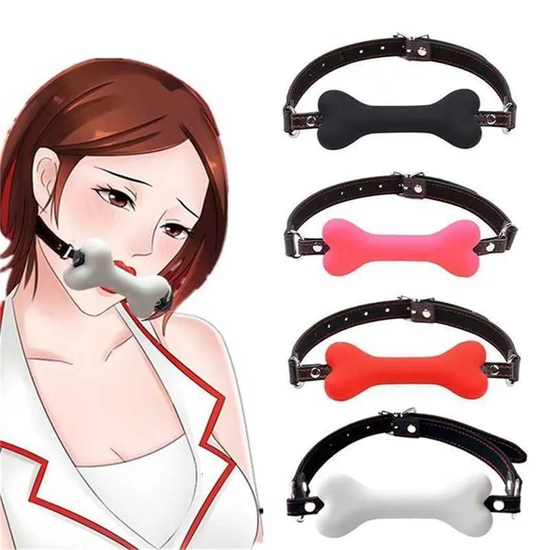 Massaggiatore giocattolo del sesso Silicone morbido di sicurezza Bocca aperta Gag BDSM Bondage Restrizioni s per donne Prodotti schiavi Sm