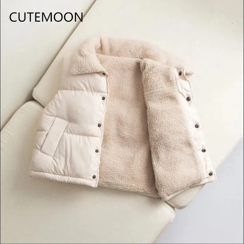 Gilet automne hiver garçons filles sans manches à capuche gilet veste dessin animé imprimé manteau enfants vêtements d'extérieur chauds 230918