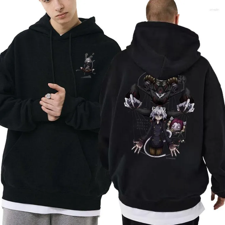 Sweats à capuche pour hommes Anime X Neferpitou sweat à capuche imprimé homme polaire coton hommes Manga surdimensionné sweats vêtements