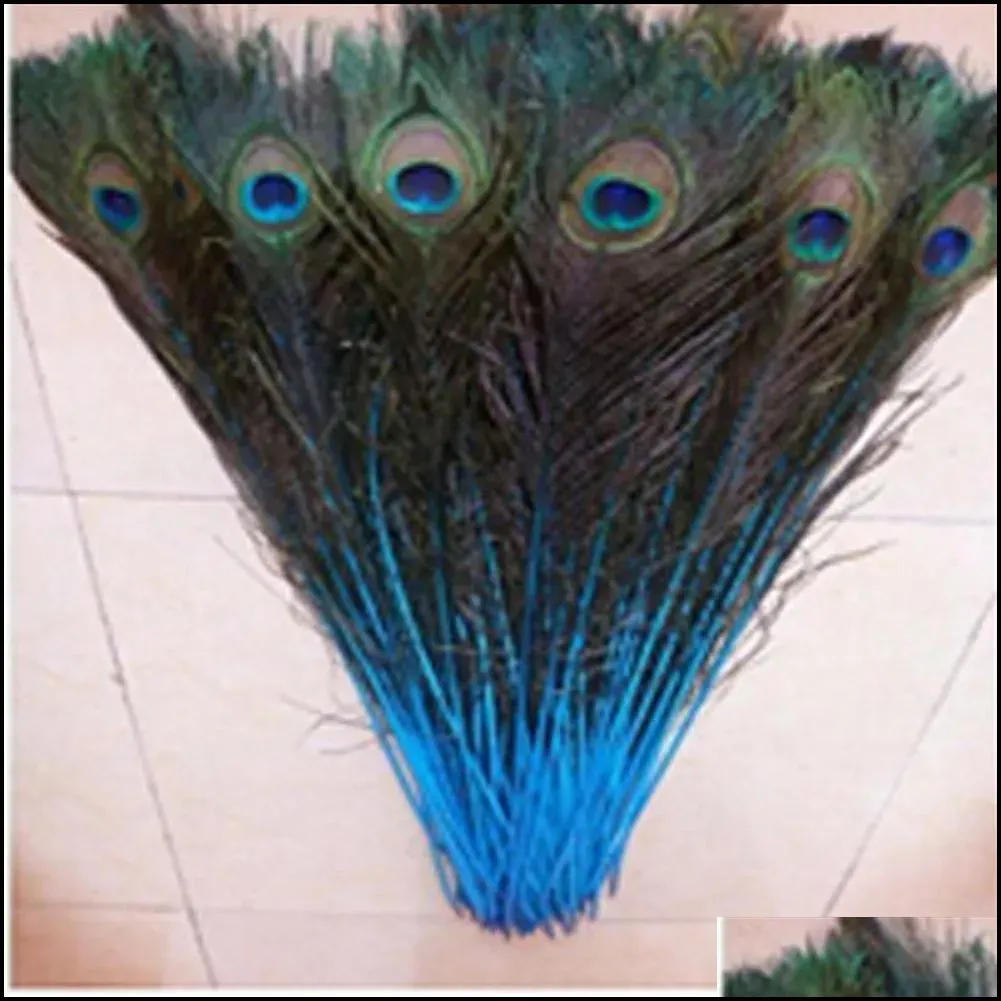 100 pcs high quality 7080cm 2832inches peacock feathers u pick color230w