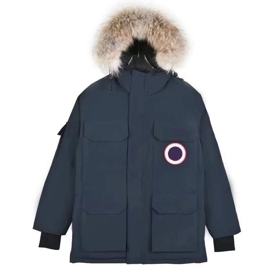 Ryjdji Men's Parkas Bomber Jacket Coat Candaly Long Canadas Maple Leaf Fleeceを追加して、このリンクが本物のグースダウンxxlと同じ品質を厚くする