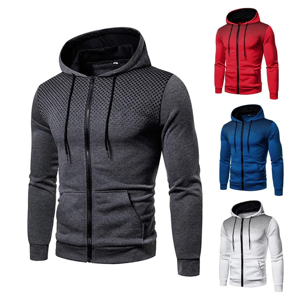 Herrjackor Mens Zipper Hoodie Högkvalitativ manlig dialy Casual Sports Hooded Four Seasons Cool Motorcycle Coat 230919