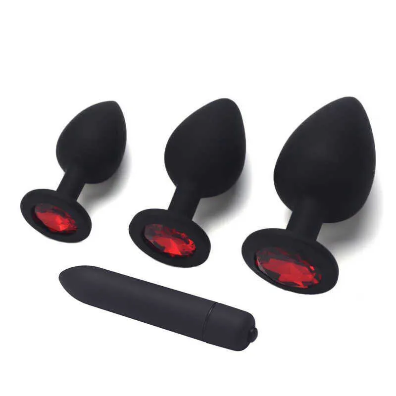 4-Piece Set of Soft Silicone prostata massager for...