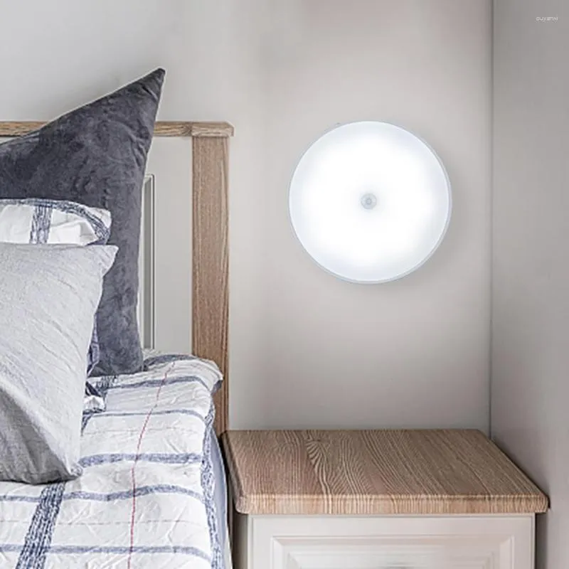 Night Lights LED Rechargeable Smart Infrared Sensor Lamp Human Body Induction Light Bedroom Closet Bedside Control