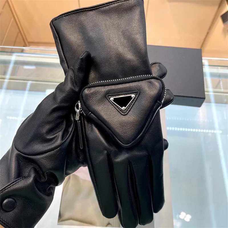 Vijf Vingers Handschoenen Designer Herenhandschoen Winter Leer Warme Vingerhandschoenen Dames Luxe Ontwerpers Wanten Open Palm Motorhandschoen Sportwanten Honkbal 677