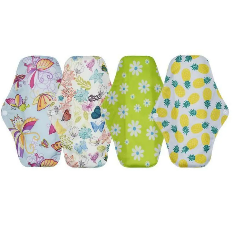 Holzkohle Bambus Waschbare Menstruation Pad Wiederverwendbare Sanitär Menstruation Pad Tuch Feminine Hygiene Panty Liner Handtuch Pads ZZ