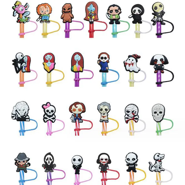 Customizable Reusable Silicone Straw Toppers With Charms For Tumblers  Wholesale Halloween Silicone Dust Plug 7 8mm From Sublimation_topsale,  $0.26