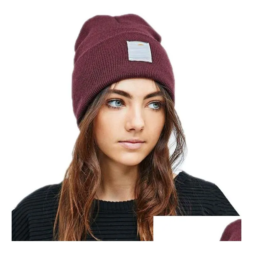 19 kolorów zimowe czapki z logo wełniane czapki mężczyźni kobiety mody dzianin hat hat