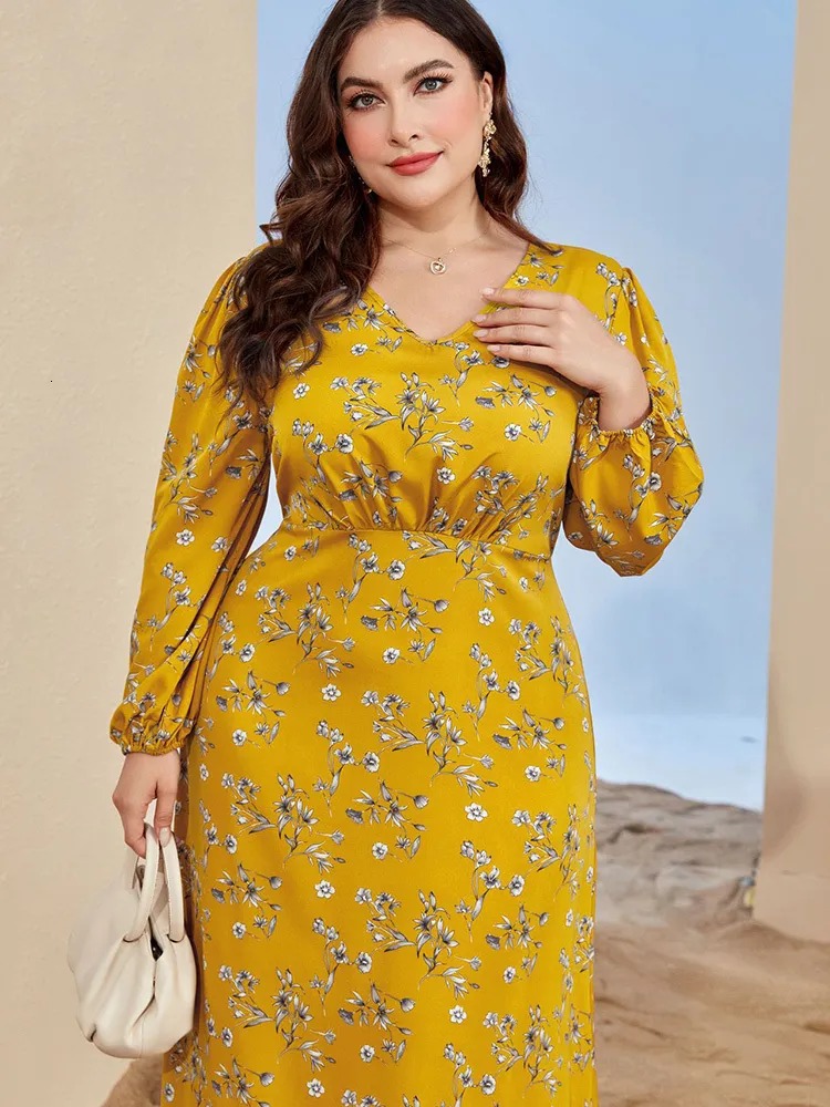 Plus Size Women Dresses Elegant Party Evening Maxi Ankle-Length Yellow Floral Print Polyester Winter from Dhgate Plus size Dresses - price 71.39 Plus Size Women Dresses Elegant Party Evening Maxi Ankle-Length Yellow Floral Print Polyester Winter from Dhgate Plus size Dresses - price 71.39