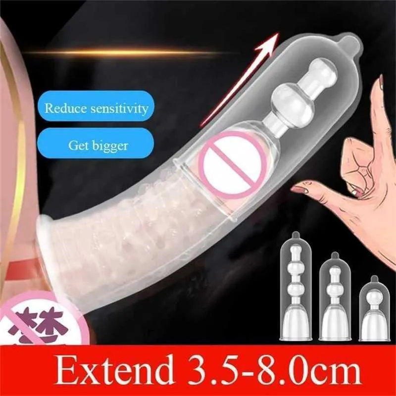 Sex Toy Massager Adult Penis Sleeve Silicone Enlargement Cock Ring Erection Erotic for Men Couples Delayed Ejaculation Shops