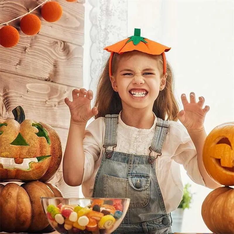 Cappello da zucca di Halloween Copricapo divertente Tirck o Treat Party Dress Up Fascia regalo per bambini 230920