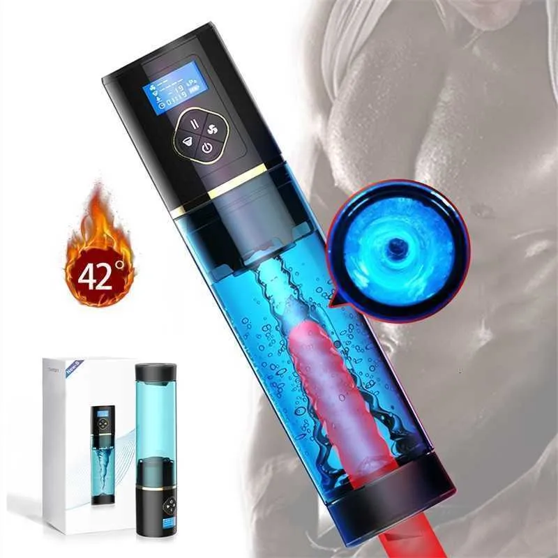 Sex Toy Massager Toy for Men Penis Water Bath Electric Pump Vacuum Enlargement Enhancer Delay Training with Spa Suck