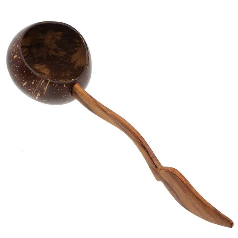 Ложки кокосовый длинный деревянный черпак для воды с ручкой для купания 1 шт. ложка половник для ванной комнаты бытовой 230918