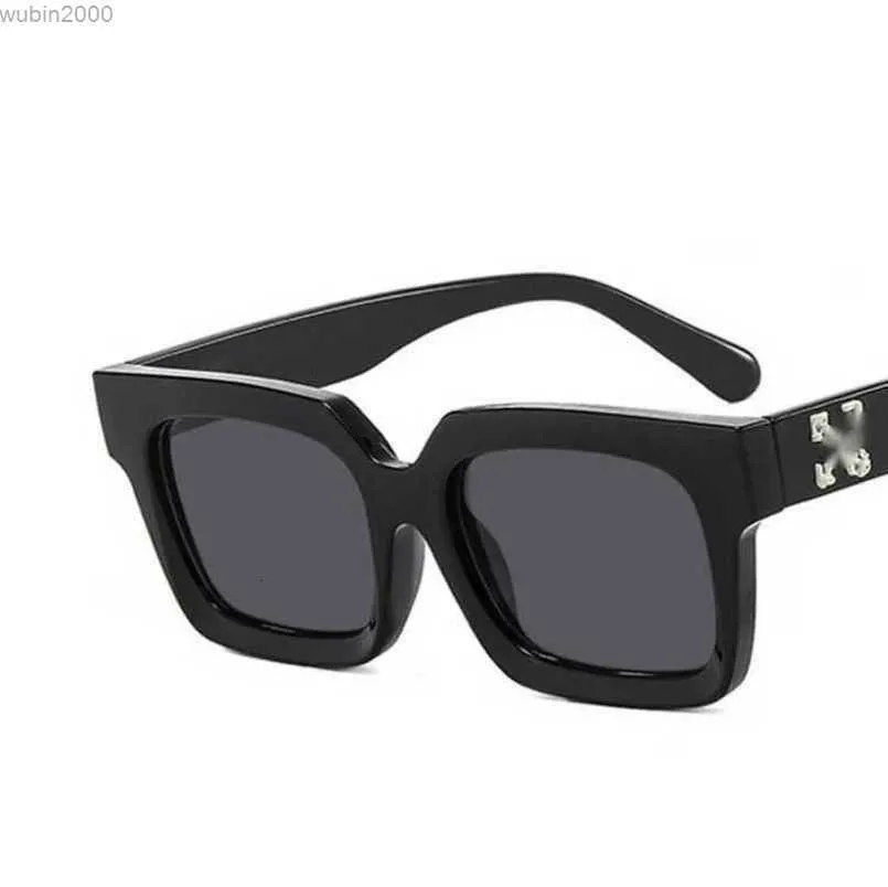 Lüks Beyaz Moda Çerçeveleri Güneş Gözlüğü Marka Erkekler Kadın Güneş Gözlüğü Ok X Çerçeve Gözlük Hip Hop Square Sunglasse Spor Seyahat Güneş Gözlükleri Yur
