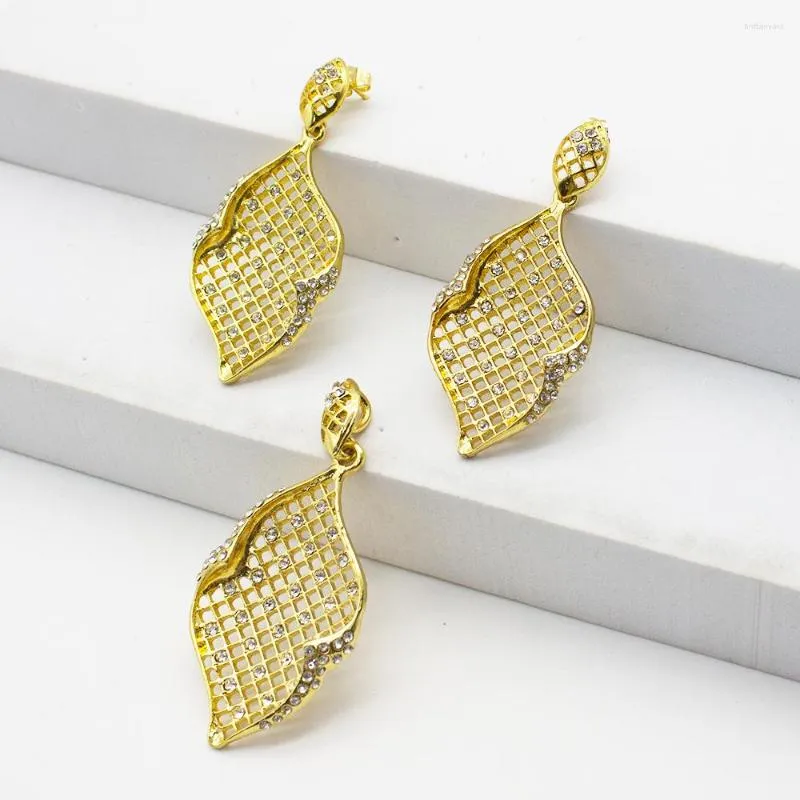 Colar brincos conjunto de luxo qualidade zircônia pingente elegante feminino 24k banhado a ouro jóias 2023 tendência