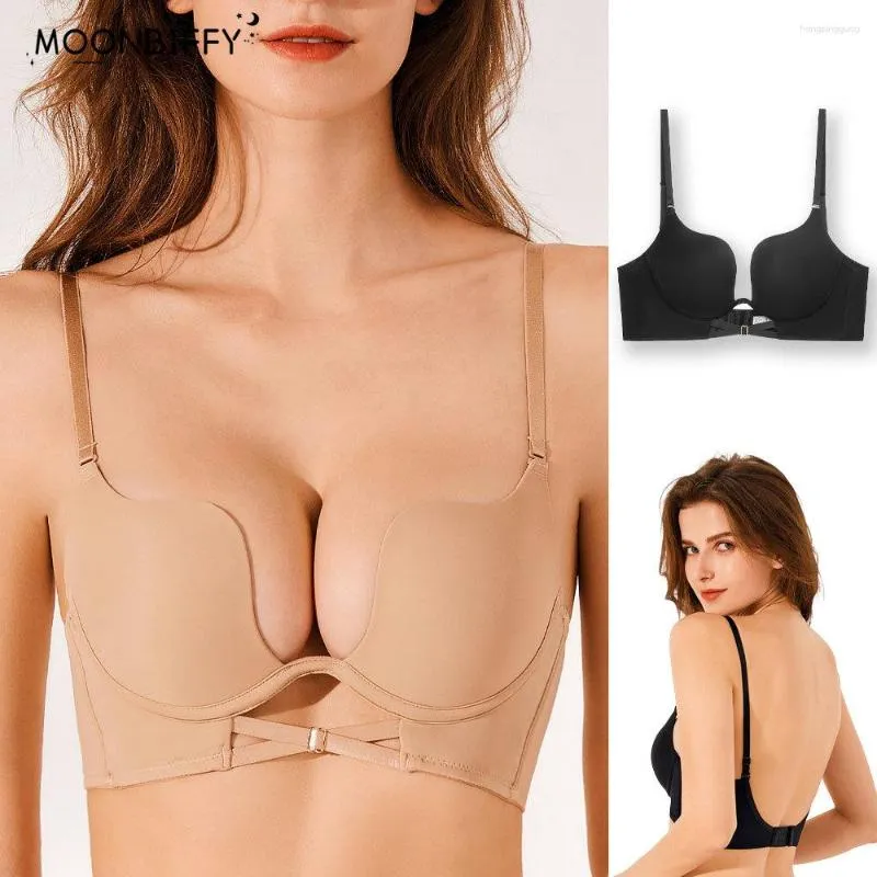 Bras U Shaped Open Back Bra Brassiere Women Lingerie For Wedding Backless  Push Up Underwear Low Cut Deep U Shaped Top Sexy From Hongpingguog, $12.25