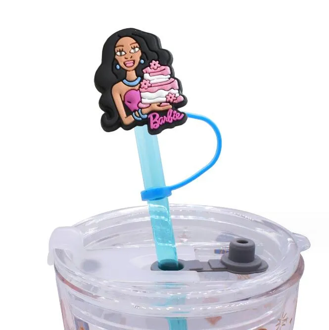 Wholesale Ready To Ship 40oz Tumbler Straw Topper Silicone Dustproof Straw  Charms Toppers For Tumblers