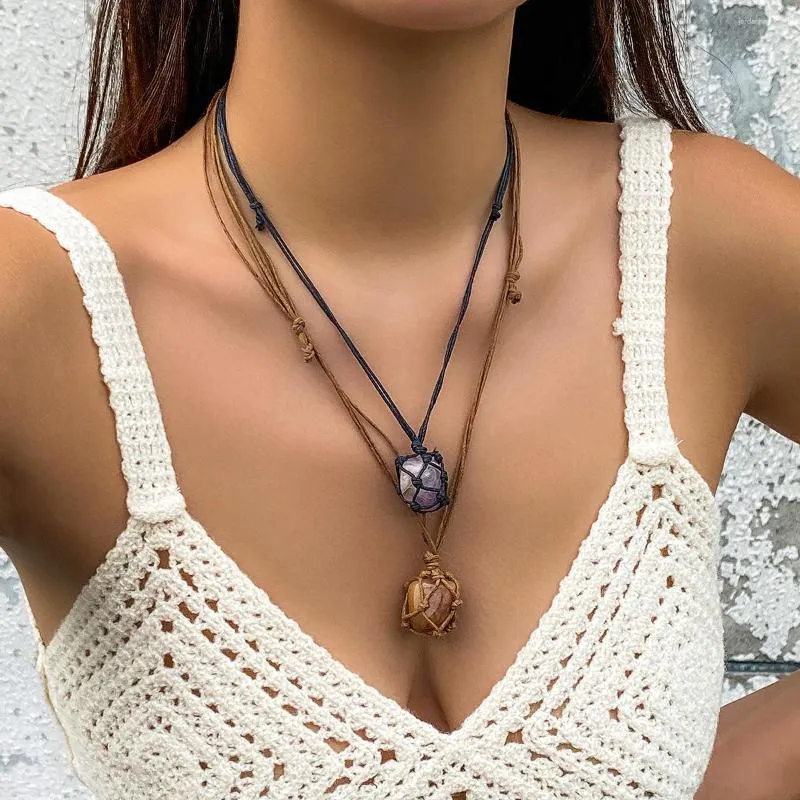 Trendy hotsell stone necklaces