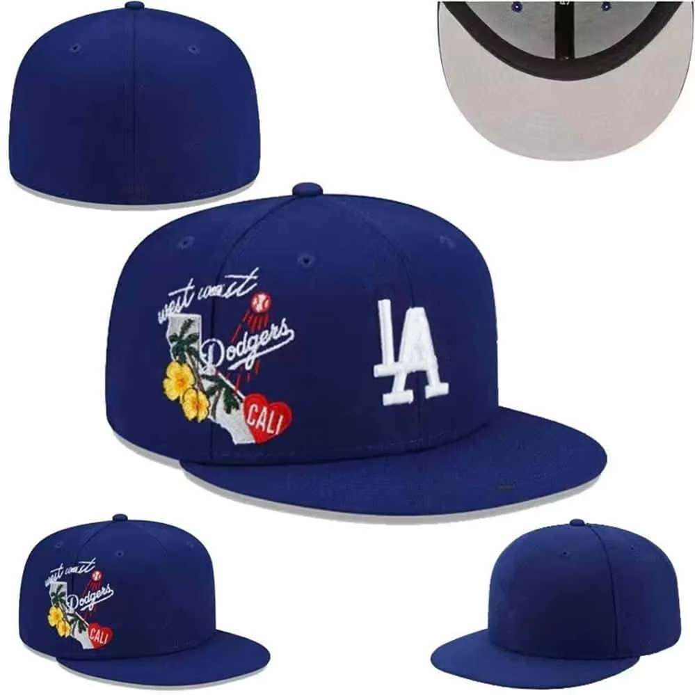 Chapeau de designer Chapeaux ajustés de baseball pour hommes Classique Couleur noire Hip Hop Chicago Sport Casquettes de conception entièrement fermées Chapeau de baseball Chapeau Heart Hustle Flowers Cap W-12