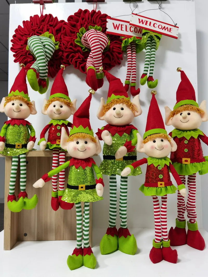 Elfo navideño que se porta mal, juguete de peluche novedoso, elfo travieso y flexible en el estante, muñeco de elfos navideños, regalo para niños | en línea