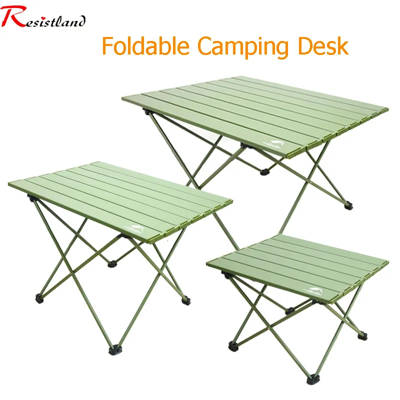 Camp Furniture Folding Camping Table Outdoor BBQ Backpacking Aluminum Alloy Portable Durable Barbecue Desk Furniture Computer Lightweight 230919