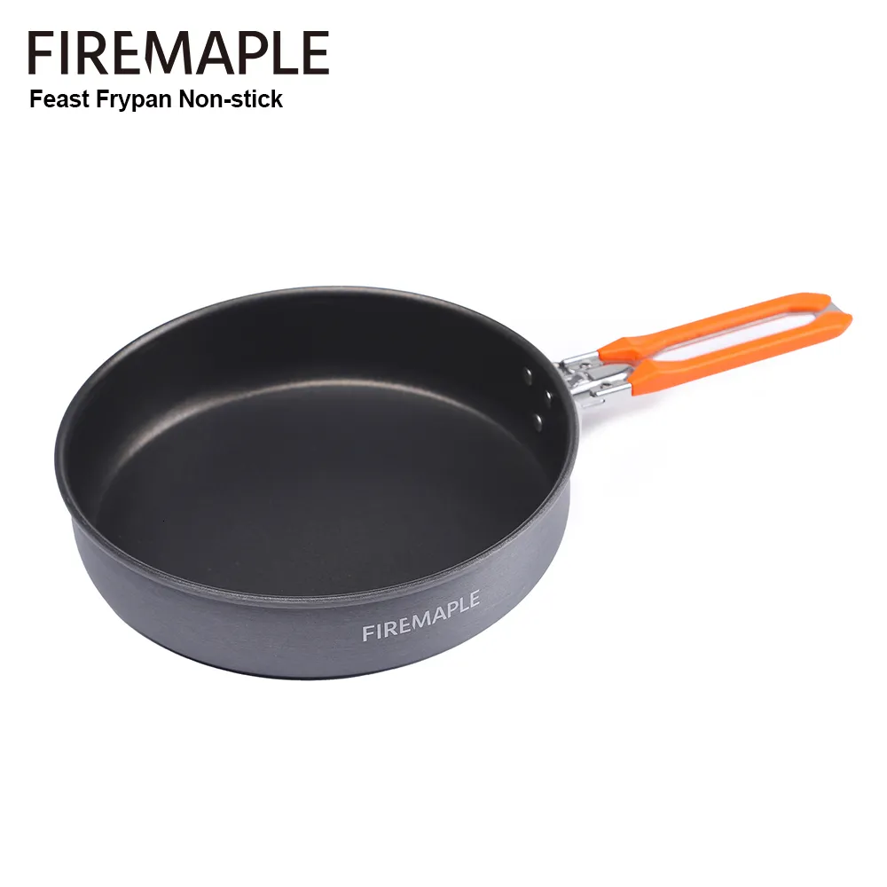 Outdoorgadgets Fire Maple Feast Antiaanbaklaag Camping Koekenpan Outdoor Wandelen Koekenpan Lichtgewicht Stok Gratis Kookgerei 0,9L 262G 230919